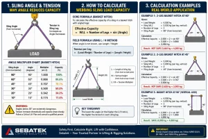 how to calculate webbing sling load capacity